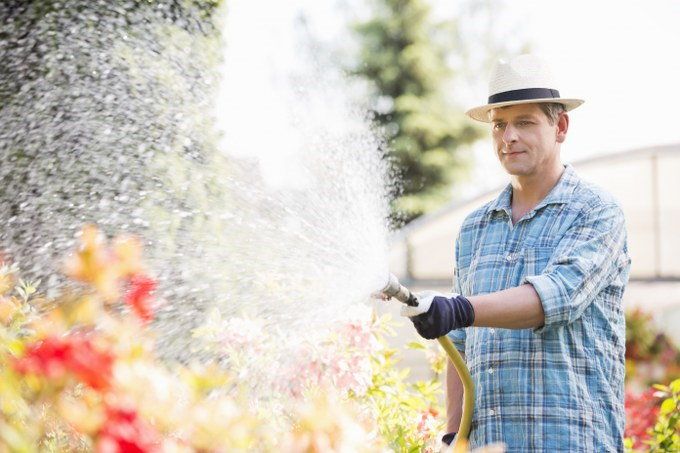 watering the garden